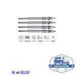 4X HEATER GLOW PLUGS FOR OPEL/VAUXHALL MOVANO B VIVARO A  1106500Q0C 4431096