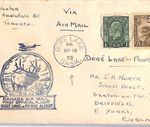 CANADA Air Mail Cover FIRST FLIGHT DORE LAKE-PRINCE ALBERT Sask GB 1935 WB316