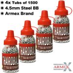 6000 x Armex Steel BB Pellets 4.5mm 1.77 Shot Target Ammo Airgun Pistol 4x 1500