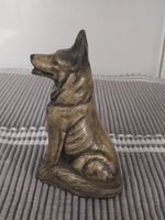 STONE VINTAGE GERMAN SHEPHERD/ALSATION FIGURINE approx 4" height
