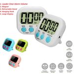 Large Magnetic LCD Digital Kitchen Timer Countdown For Cooking Loud Clock Alarm