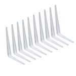 Pack of 10 White London Shelf Brackets Metal 75–350mm HeavyDuty DIY Wall Support