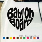 BABY ON BOARD DESIGN FUNNY DECAL DIE CUT  VINYL STICKER SIGN CAR WINDOW BUMPER
