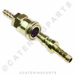 8mm - 10mm SS QUICK RELEASE CONNECTOR NOZZLE FOR JOINING EXTENDING GAS HOSE