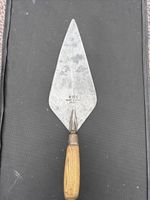 Vintage WHS 12” Left Handed London Pattern Brick Trowel With Wooden Handle