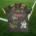 Adults Mens Bob Marley Special Football Kit Soccer Shirt Black - All Sizes