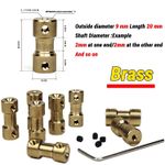 Rigid Shaft Coupling Coupler Motor Joint Connector RC Boat Metal Brass Finish