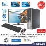 FAST PC DESKTOP Computer WINDOWS 11 PC i3 / i5 8GB/16GB RAM 120GB SSD + 500 HDD