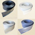 Flexible 100mm high  PVC Sit On Skirting - 50m 2x25m Coil - Black Grey White