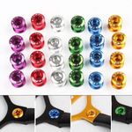 5pc Colourful Rainbow Bike Chainset Chainring Bolts Single Double/Triple Speed