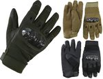 KombatUK Mens Airsoft Carbon Fibre Armour Knuckle Predator Tactical Glove Gloves