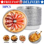 6/7/8Inch Air Fryer Liner Round Aluminium Foil Trays Containers Foil Tin Box UK