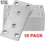 10PCS Flat Joining Metal Plates Brackets 80mm for Wood Railway Sleeper Brackets