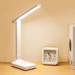 LED Clip On Desk Lamp USB Rechargeable Touch Control Study Reading Light