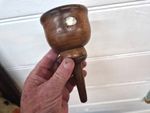A Georgian Turned Wooden Wine Funnel/Strainer 