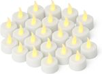24/48 Pack LED Tea Light Candles BatteryOperated Flickering Flameless Warm White