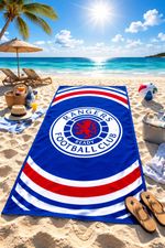 Premier Life RANGERS BEACH TOWEL PULSE  100% Cotton 140CM X 70CM Football Club