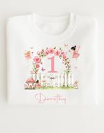 Personalised Fairy Birthday T-shirt | Custom Name & Age | Kids Girls Top | Pink