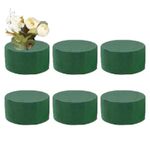 6PCS Round Floral Foam Blocks Green Florist Styrofoam Wedding DIY 4x8cm