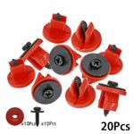 20PCS ENGINE UNDERTRAY  10x CLIPS 10x SCREWS FOR VOLVO V50 C30 FORD FOCUS MONDEO