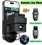 4G LTE Dash Cam,4G Security Cam for Car Remote Live View 24/7 Parking Monitor