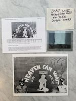 WWII Bomber Nose Art Photo Negative Information - Heaven Can Wait