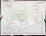 1884 Original Antique Map Showing Ashanti Gold Coast, Ghana