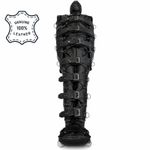 Genuine Leather Full Body Sleep Sack Restraint Bag w/ Buckles Hood Heavy Duty