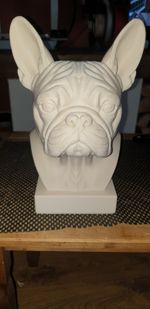 3D Printed French Bulldog Bust – Detailed Dog Statue Ornament – Home Decor