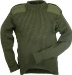 Green Commando Jumper Knitted Military Wool Mix Genuine British Army