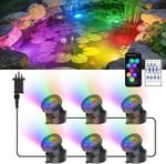 Pond Lights Mains Powered, Underwater Lights RGB, Aquarium Light with Remote & 