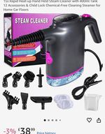 Handheld Steam Cleaner 126-150°C Portable 400ml Tank, Accessories, Child Lock