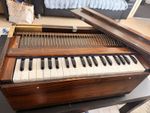 Portable Wooden Harmonium 26 Keys Brown with Hinged Lid & Carrying Handle