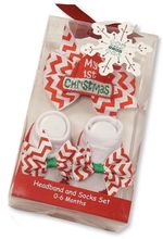 My First Christmas Baby Socks and Headband Gift Set