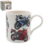 SUPER BIKES SUPERBIKE MOTORBIKE MOTOR CYCLE COFFEE MUG TEA CUP NEW IN BOX L&P