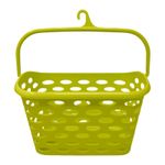 Green Durable Plastic Peg Basket - Lightweight with Handle for Laundry & Clothes