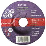 PACK of 50 Parweld 115mm Metal Grinding Discs For Angle Grinders 4.5" x 6mm