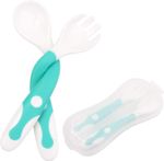Baby Utensils Spoons Forks Set with Travel Safe Case Toddler, Feeding Training