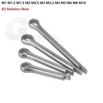 Split Pins Cotter Pins Retaining Pins Stainless Steel A2 1mm - 10mm All Lenghts