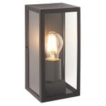 LAP Outdoor Lantern Breton 96603 Rectangular Frame 28W Tempered Glass Matt Black