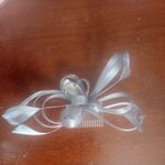 Grey  mesh Fascinator  Comb