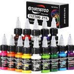 Tattoo Ink Set Professional 14 Colors 1/2Oz(15Ml) Vegan-Friendly Tattoo Pigment