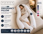 12ft Comfort U Pillow & Case - Full Total Body Pregnancy Maternity Support