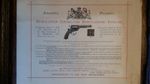 VINTAGE GUN CASE MANUFACTURERS TRADE LABEL  ADAMS PATENT BREECH-LOADING REVOLVER
