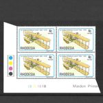 RHODESIA  1978 :  4c. Aircraft, ‘Wright Flyer I’; Plate Block(4) [MNH] [SG570]