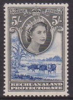 (F248-89) 1955 Bechuanaland protectorate 5/- QEII stamp MNG (CN) 