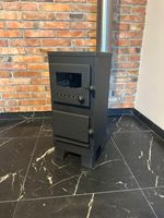 Wood burner stove ECO DESIGN with 2pipes and  2bends and brackets