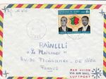 French Colonies 1972 Air Mail Visit of President Pompidou Stamp Cover Ref 44680