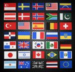 National Flags Official VELCRO® Patch Embroidered Quality Travel Backpack Badge