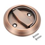Recessed Sliding Door Pulls Handles Hidden Closet Finger Flush Knob, Red Bronze